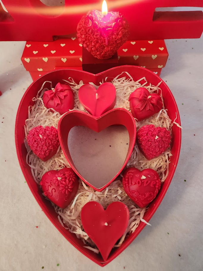 Bougies cœur boîte assortie St Valentin – Image 3
