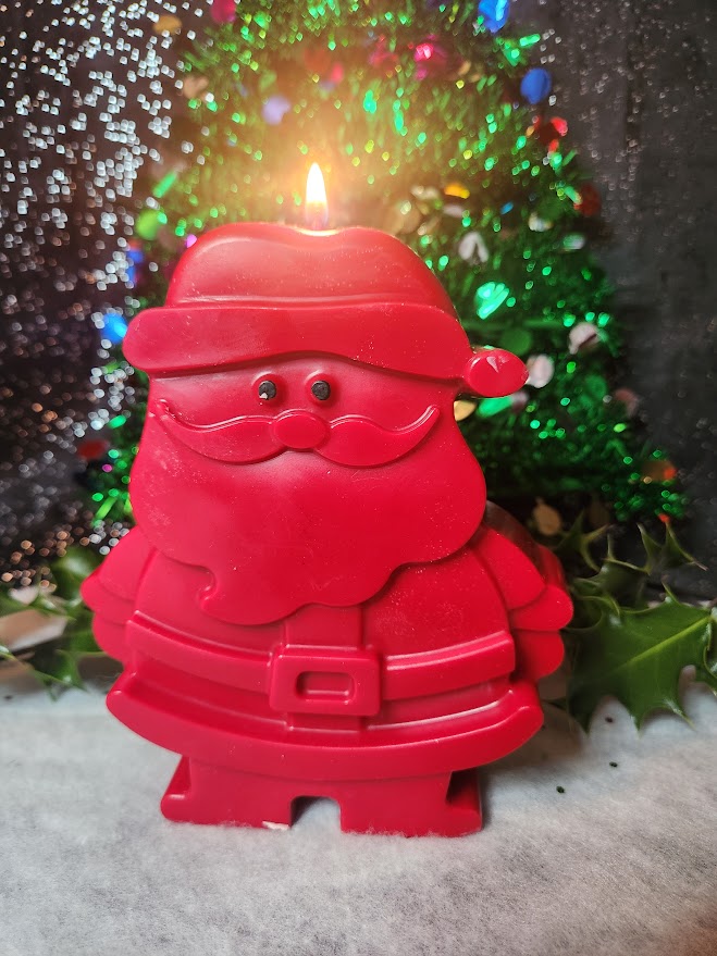 Bougie Père Noël cire végétale made in france Bougie décorative noël père noel