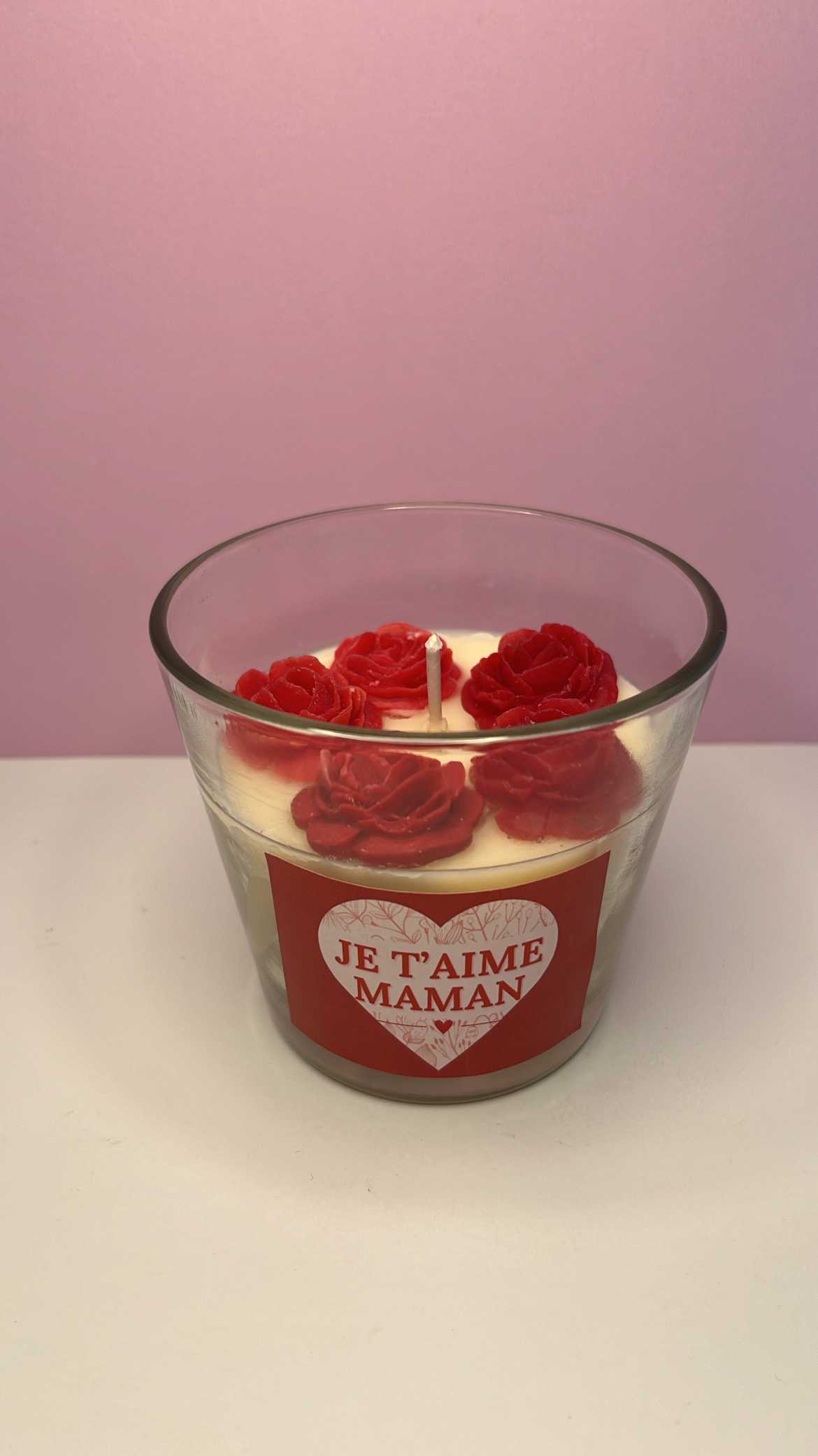 Bougie Fêtes des Mères : Roses Rouge – Image 2