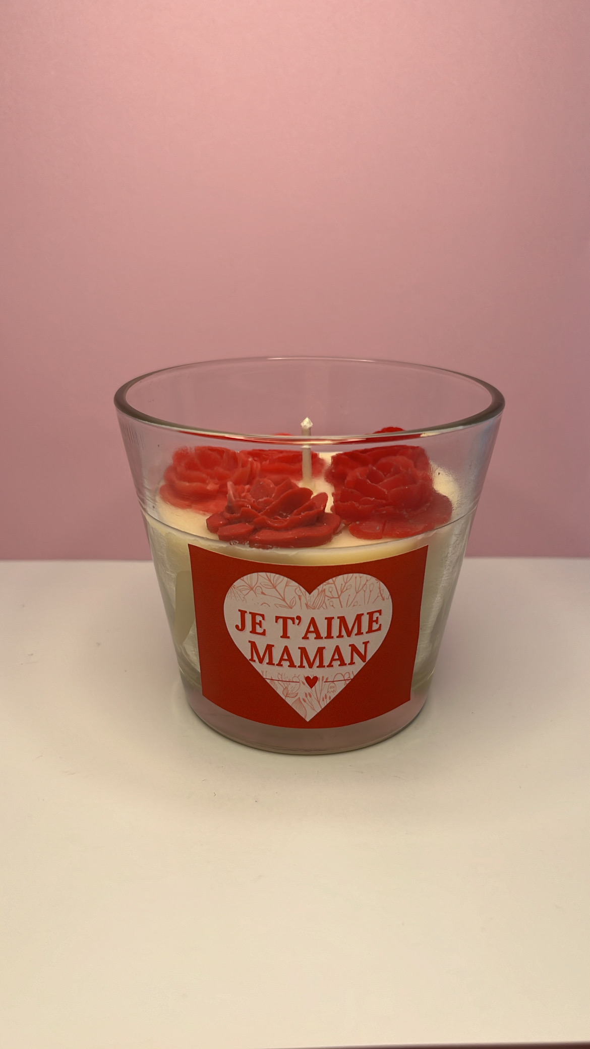Bougie Fêtes des Mères : Roses Rouge – Image 1