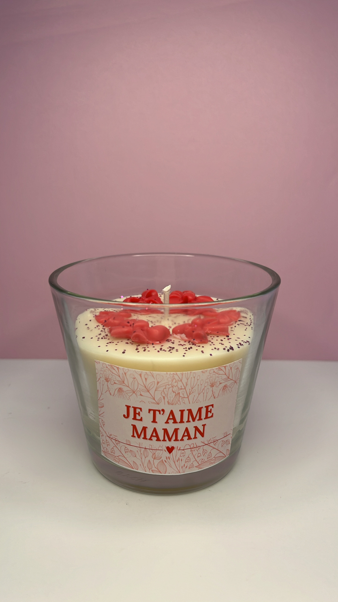 Bougie Fêtes des Mères : Noeuds Rose – Image 1