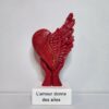 Bougie cœur aile Saint Valentin personnalisée - Thumbnail Image 2