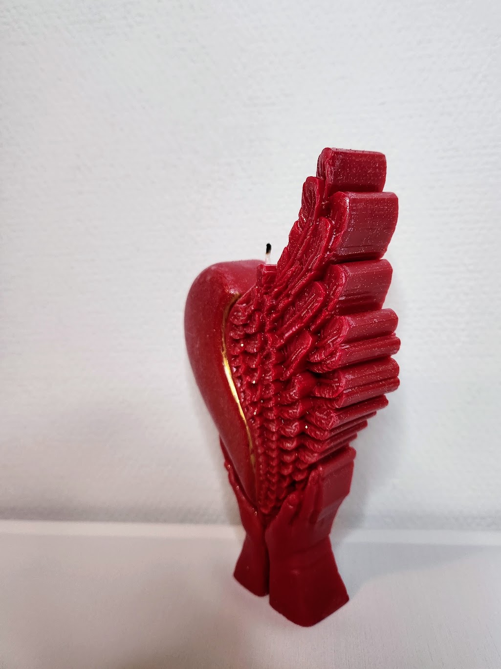 Bougie cœur et ailes – Bougie artisanale Saint-Valentin originale – Image 3