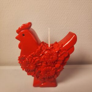 Bougie poule rouge