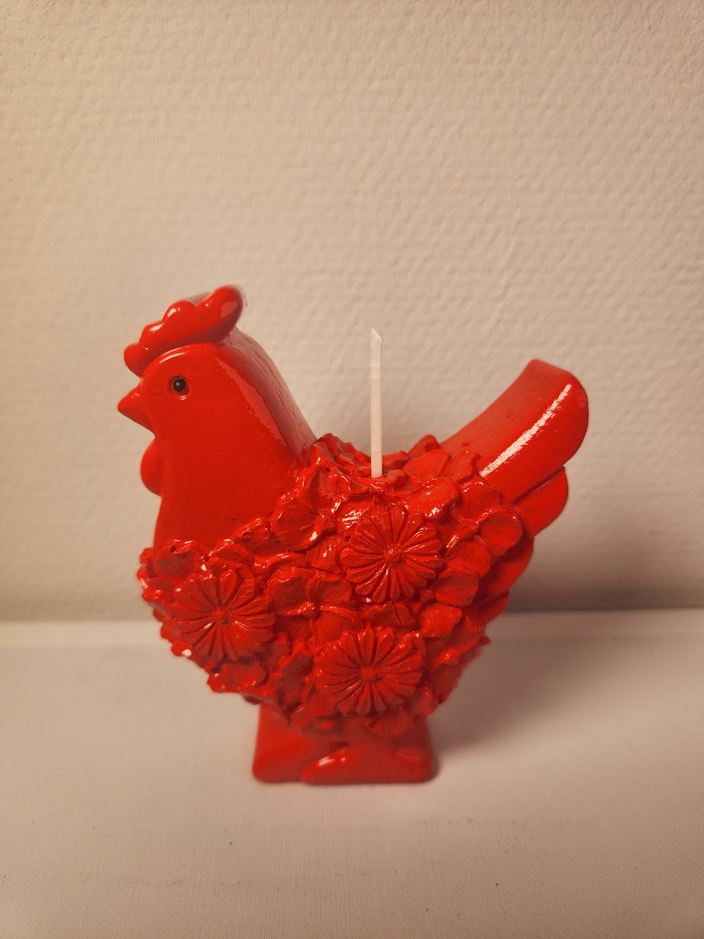 Bougie poule rouge