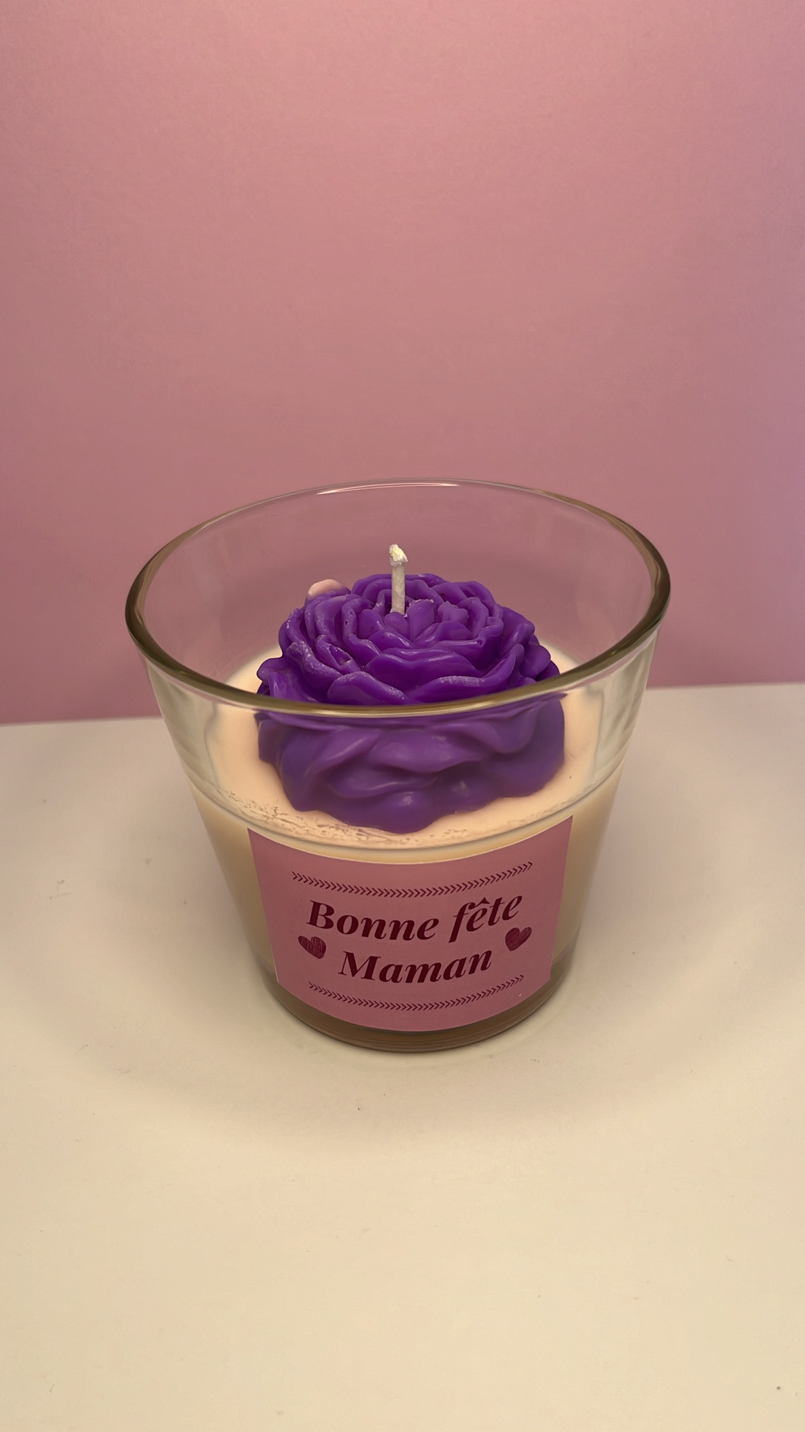 Bougie Fête des Mères : Rose Violette – Image 2