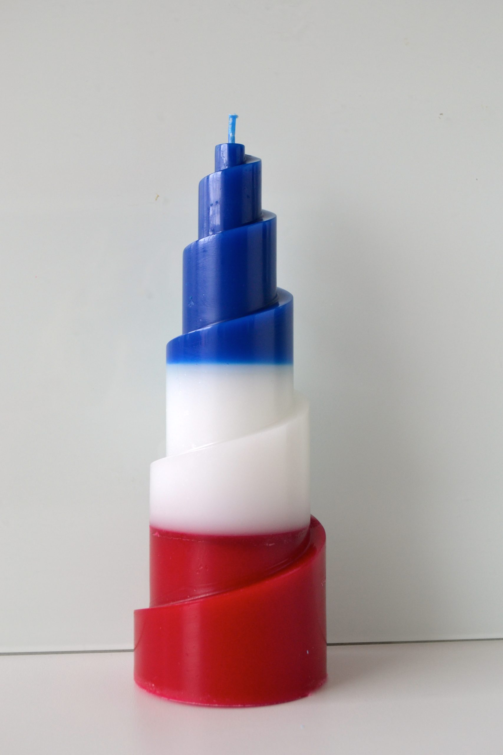 Bougie France bleu blanc rouge spirale – Image 1