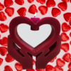 Bougie Saint-Valentin cœur mains – Cadeau artisanal original - Thumbnail Image 2