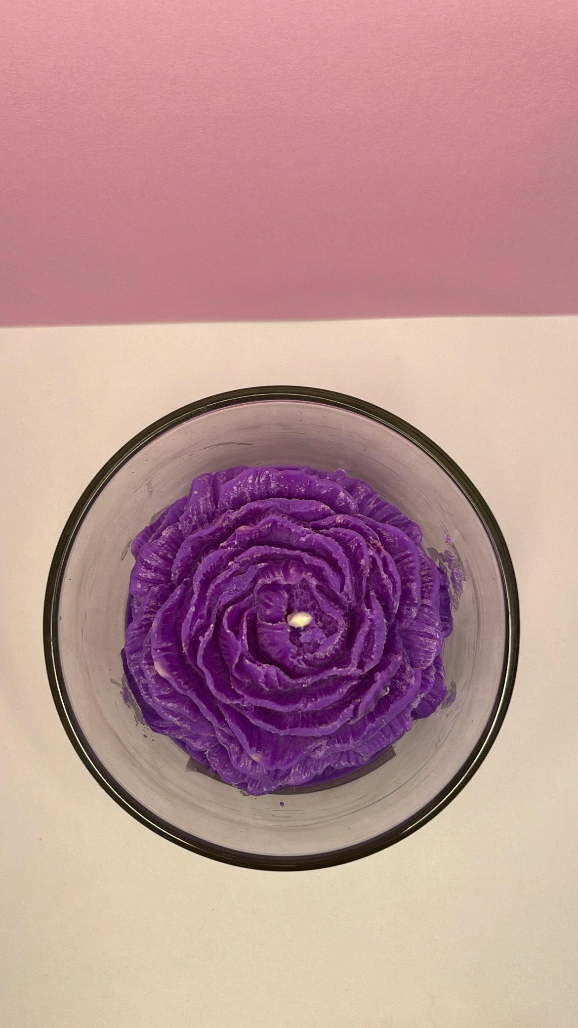 Bougie Fête des Mères : Grande Rose Violette – Image 3