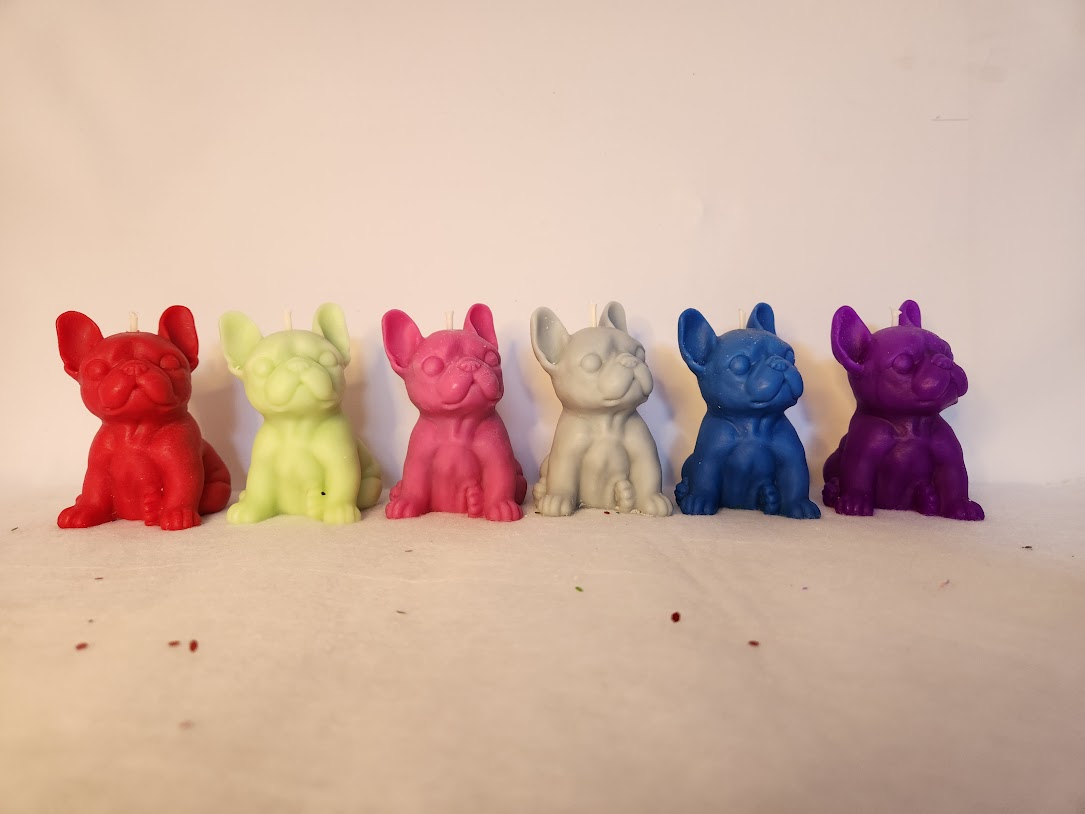 Petite Bougie Bouledogue Français Artisanale 9cm | La Fée des Bougies – Image 2