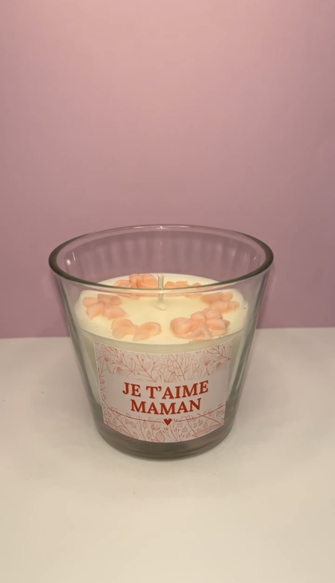 Bougies Fêtes des Mères : Noeuds Rose Pâle – Image 1