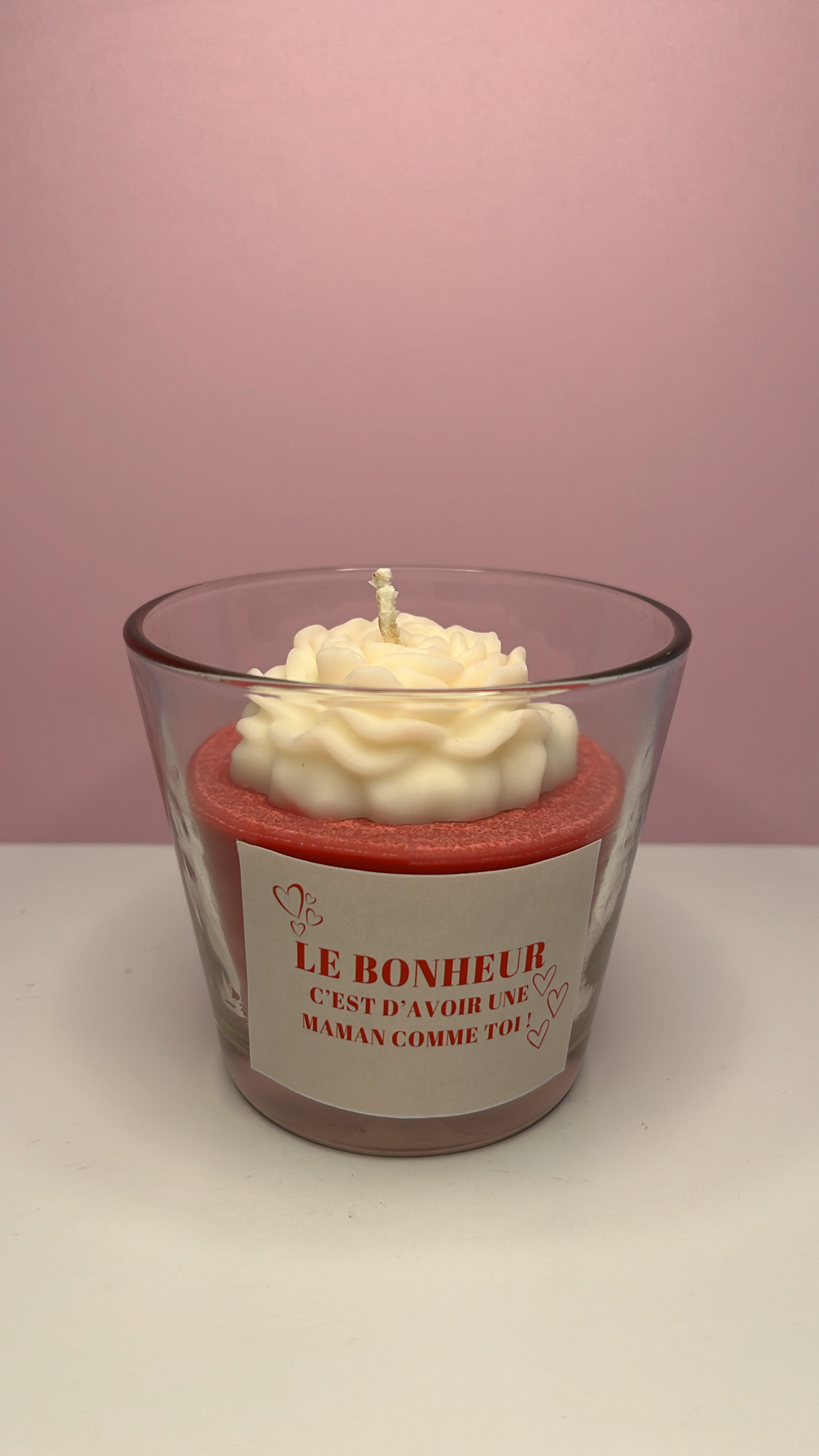 Bougie Fêtes des Mères : Rose Blanche – Image 1