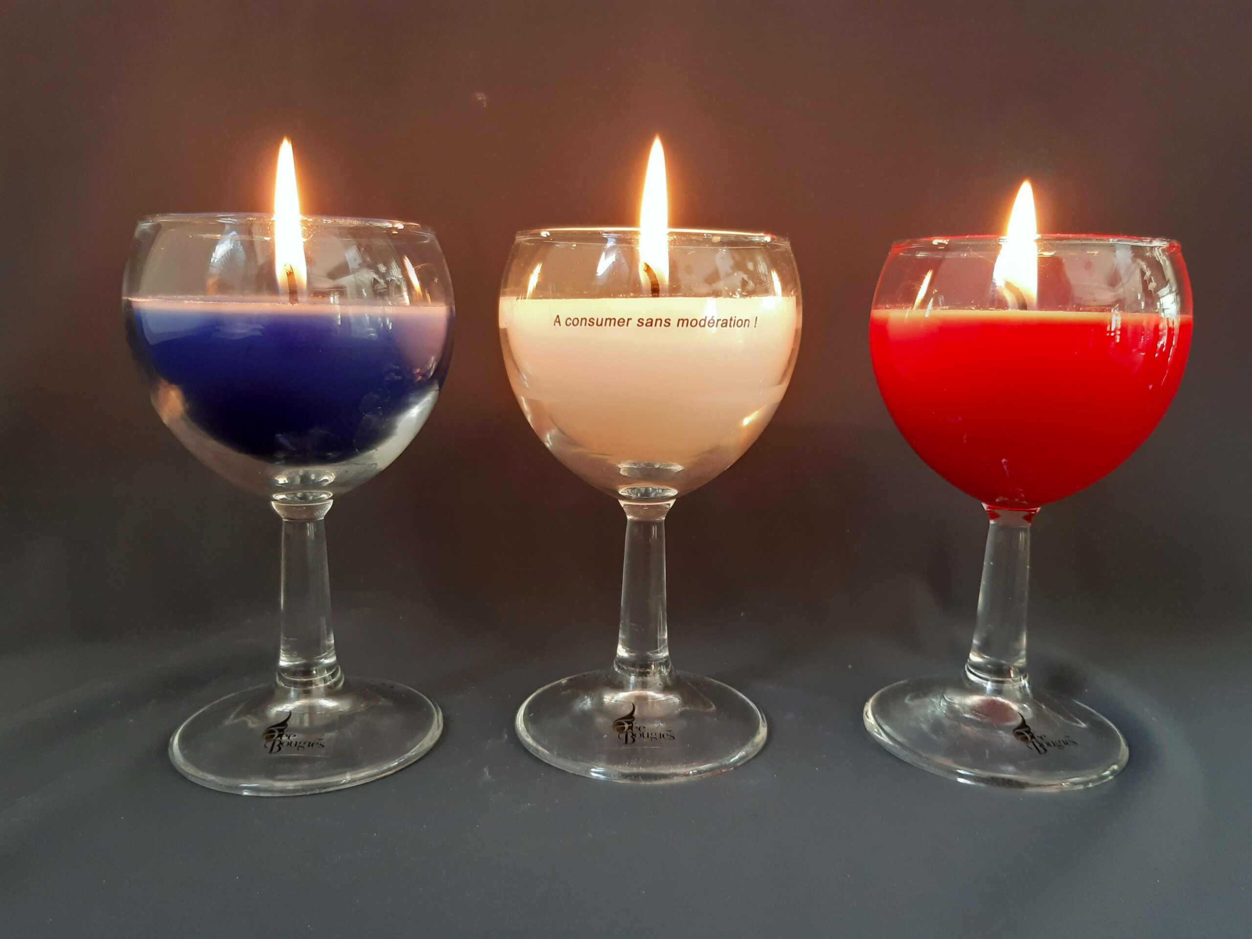 Bougies verres bleu blanc rouge – Image 1