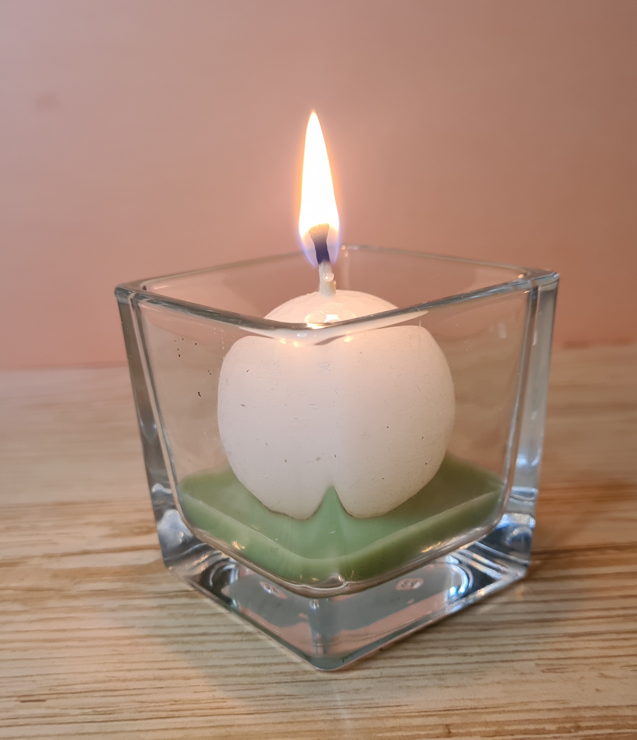 Bougie balle de golf verrine – Image 1