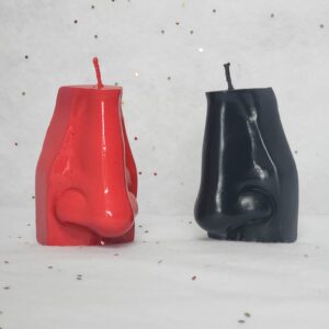 Bougie originale en forme de nez – décoration insolite et artisanale