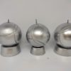 Bougies triplette boules de pétanque argent - Thumbnail Image 2
