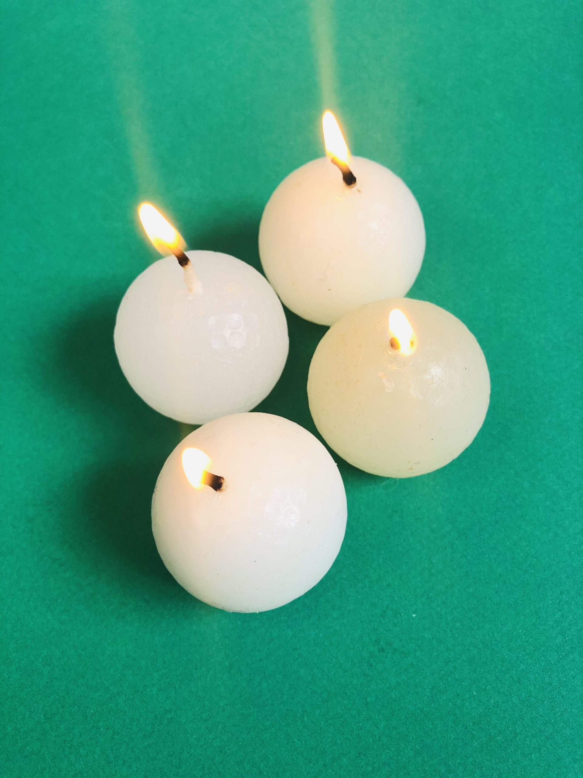 Bougies balles de golf blanches (x4) – Image 1