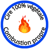 Logo bougie cire végétale combustion propre