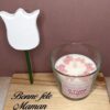 Bougie Noeuds rose pâle et son socle en bois - Thumbnail Image 2