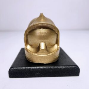casque de pompier doré en cire végétale vendu sans mèche