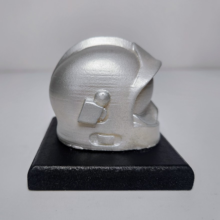 casque de pompier argent en cire végétale sans mèche