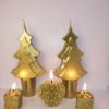 Coffret cadeau de bougies sapins dorés - Thumbnail Image 2