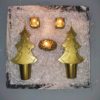 Coffret cadeau de bougies sapins dorés - Thumbnail Image 1